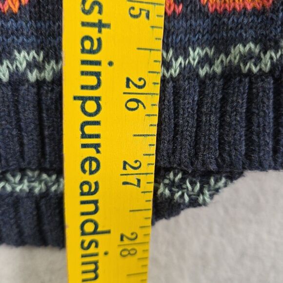 Chaps Vintage Sweater High Low Vest Women's Size Large Blue Aztec Southwestern - Picture 7 of 8